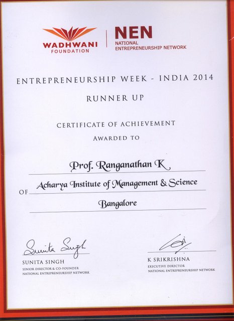 Entrepreneurship Week Runnerup